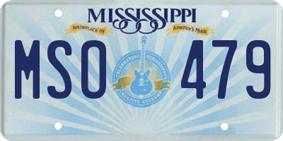MS license plate MSO479
