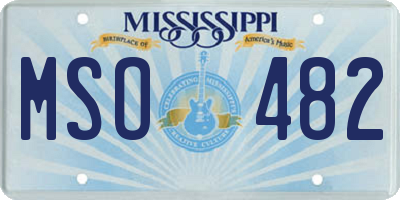 MS license plate MSO482