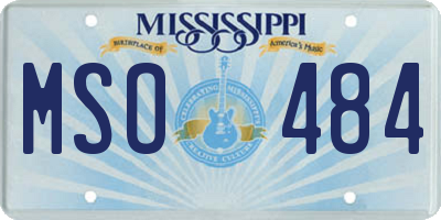 MS license plate MSO484
