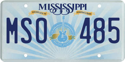 MS license plate MSO485