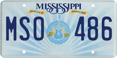 MS license plate MSO486