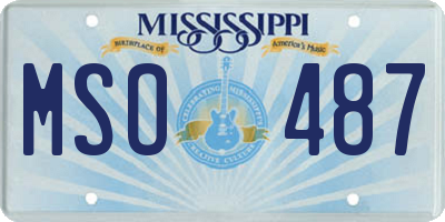 MS license plate MSO487