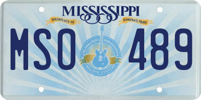 MS license plate MSO489