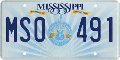 MS license plate MSO491