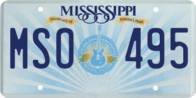 MS license plate MSO495