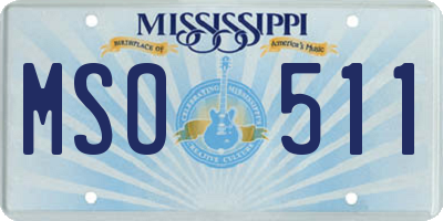 MS license plate MSO511