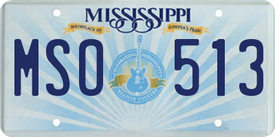 MS license plate MSO513
