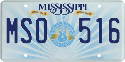 MS license plate MSO516