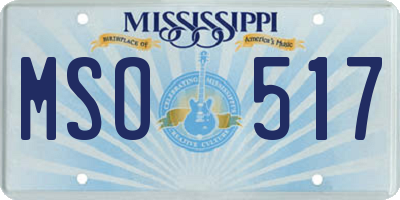 MS license plate MSO517