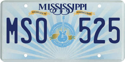 MS license plate MSO525