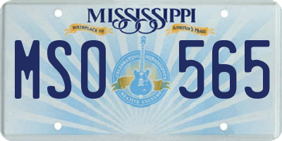 MS license plate MSO565