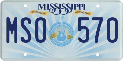 MS license plate MSO570
