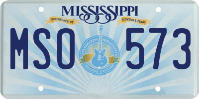 MS license plate MSO573