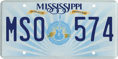 MS license plate MSO574