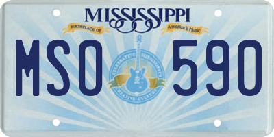 MS license plate MSO590