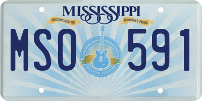 MS license plate MSO591