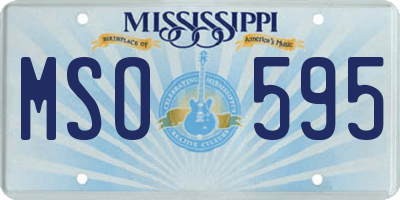 MS license plate MSO595