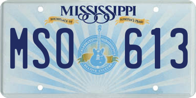 MS license plate MSO613