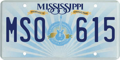 MS license plate MSO615
