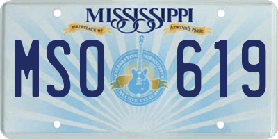 MS license plate MSO619