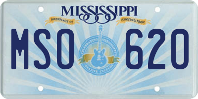 MS license plate MSO620