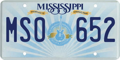 MS license plate MSO652