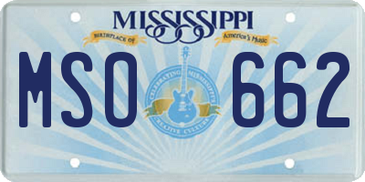 MS license plate MSO662
