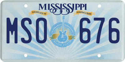MS license plate MSO676