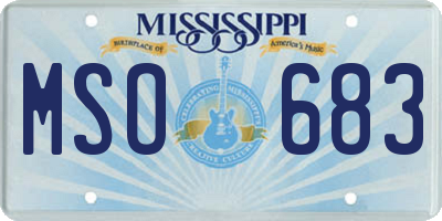 MS license plate MSO683