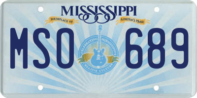 MS license plate MSO689