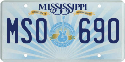 MS license plate MSO690