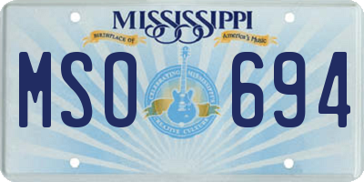 MS license plate MSO694