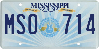 MS license plate MSO714