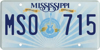 MS license plate MSO715
