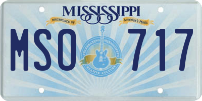 MS license plate MSO717