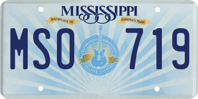 MS license plate MSO719