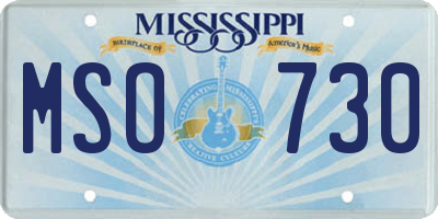 MS license plate MSO730