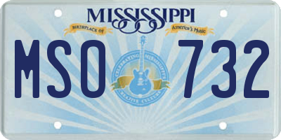 MS license plate MSO732