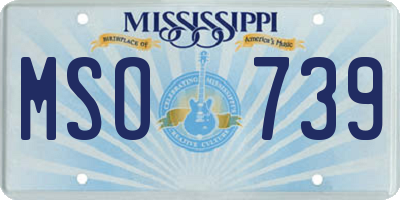 MS license plate MSO739