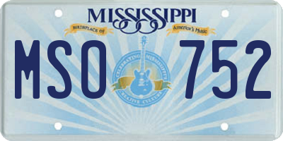 MS license plate MSO752
