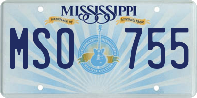 MS license plate MSO755
