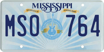 MS license plate MSO764