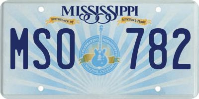 MS license plate MSO782