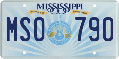 MS license plate MSO790