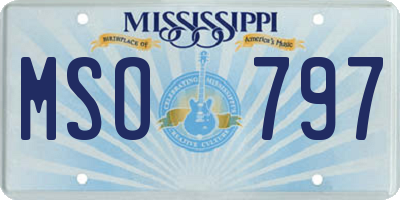 MS license plate MSO797