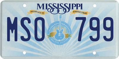 MS license plate MSO799