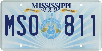 MS license plate MSO811