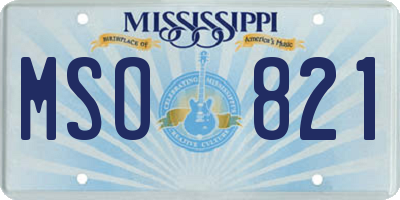MS license plate MSO821