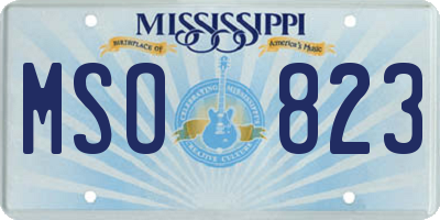 MS license plate MSO823