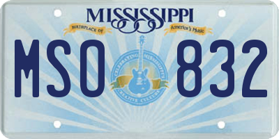 MS license plate MSO832